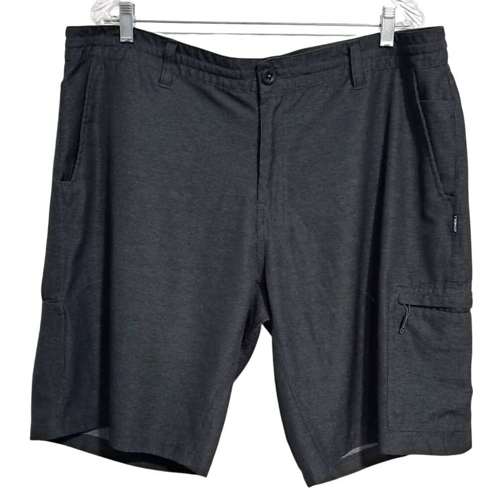 ONeill Mens Black Crossover Hybrid Cargo Shorts Size 40 Polyester/Elastane Light